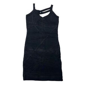 Fumblin' Foe Womens Knit Sleeveless Bodycon Bandage Dress Black Size Small NWT